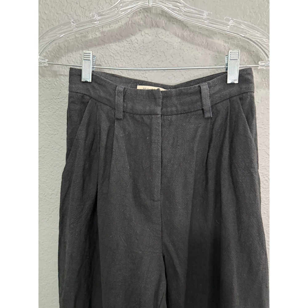 Bec + Bridge Wide Leg Trouser Pants 2 Black Workwear Career Quiet Luxury Office - Picture 3 of 11